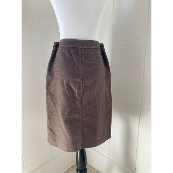 Gap Brown Felt Pencil Skirt, Size 1 - Picture 3 of 6